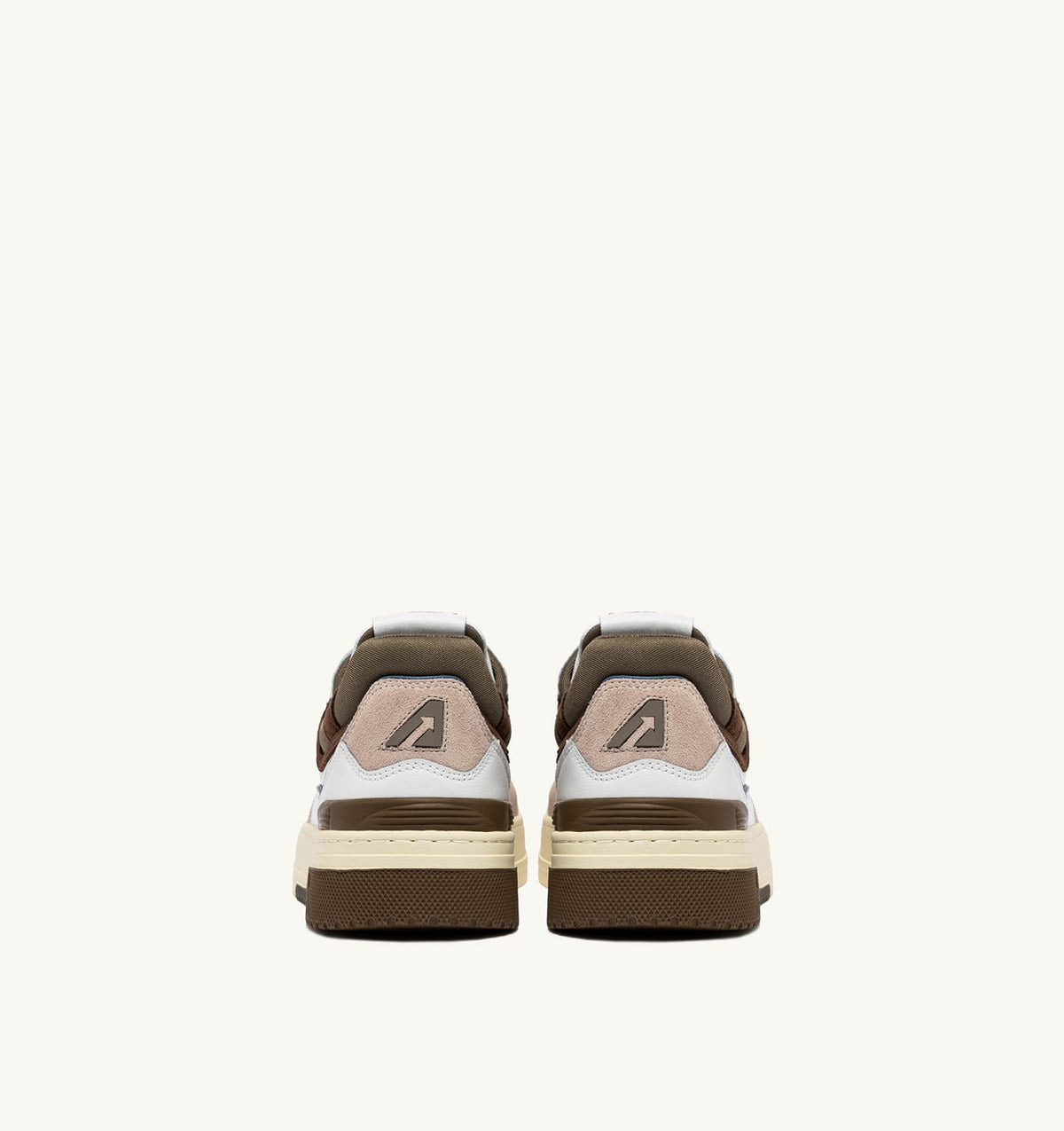Man CLC LOW SNEAKERS IN WHITE AND COVERT GREEN LEATHER SUEDE