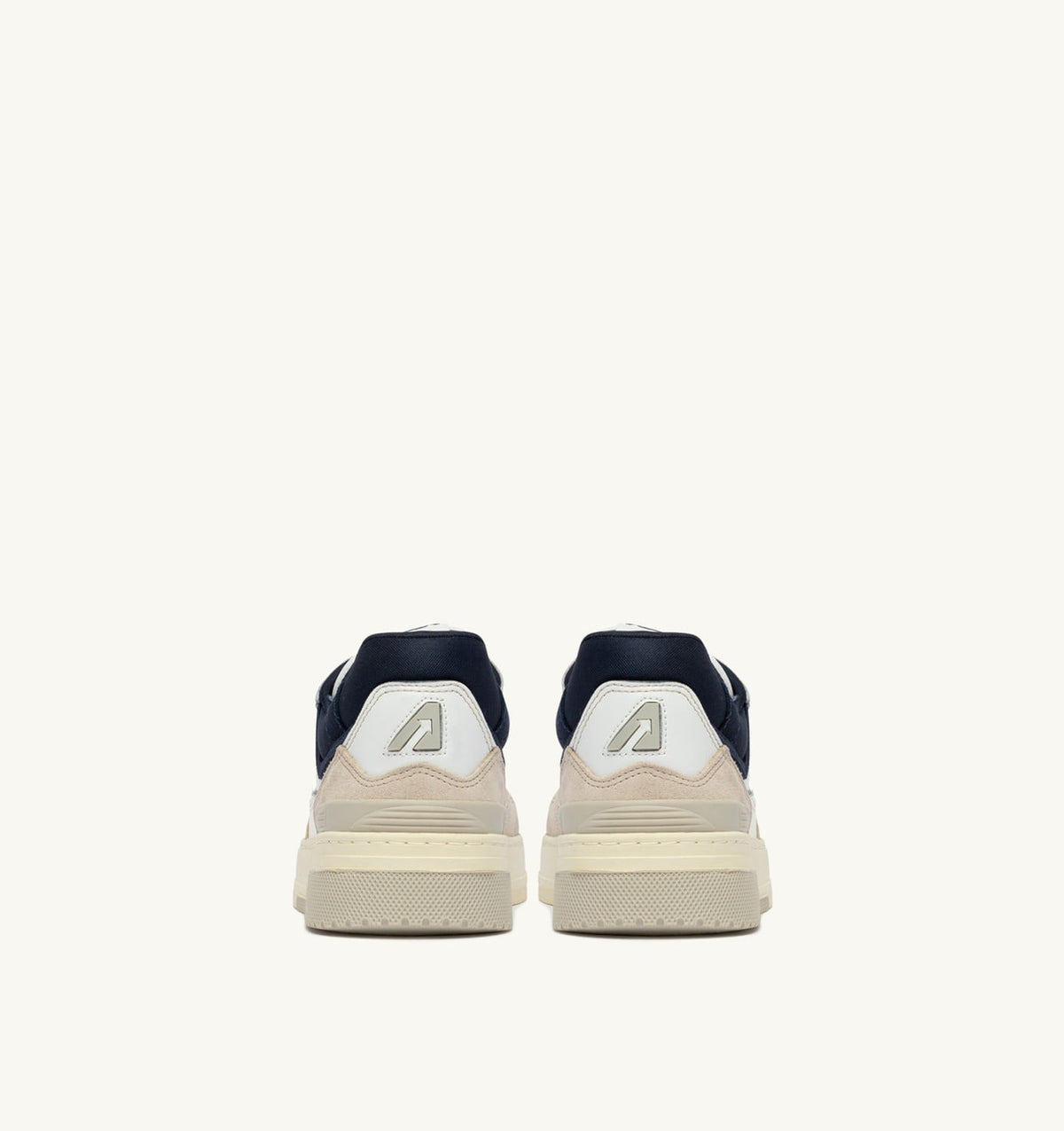 Man SNEAKERS CLC LOW IN WHITE SAND AND SPACE BLUE LEATHER AND SUEDE