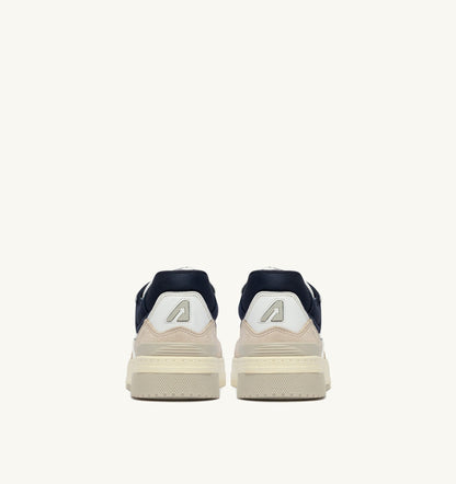 Man SNEAKERS CLC LOW IN WHITE SAND AND SPACE BLUE LEATHER AND SUEDE