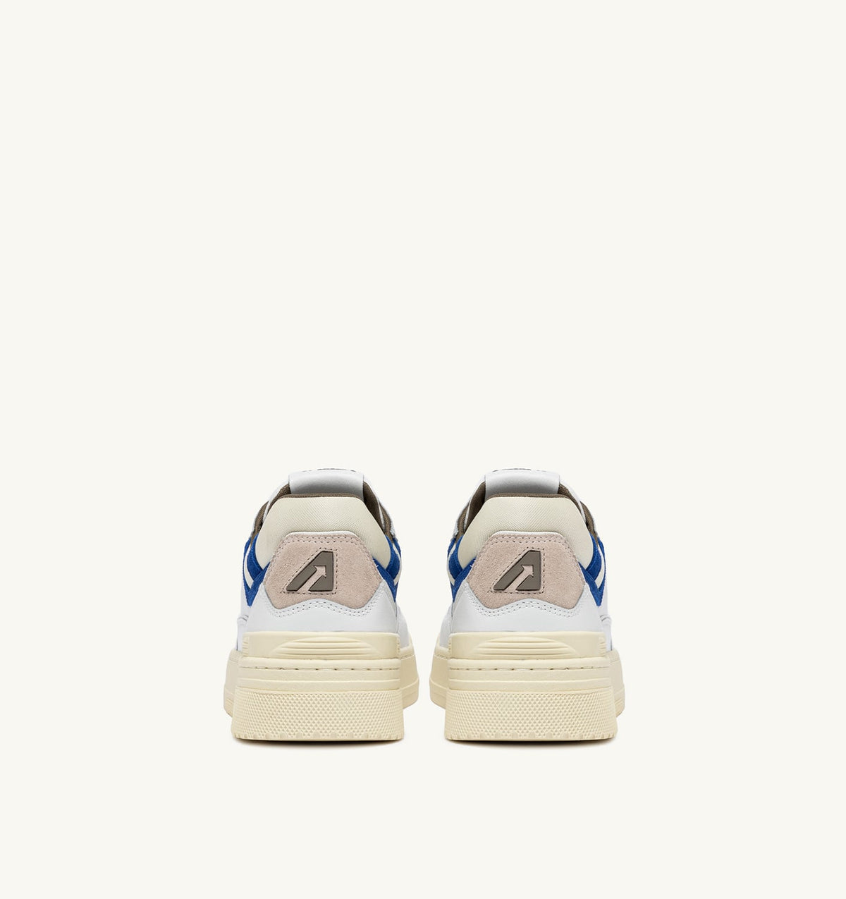 Man CLC LOW SNEAKERS IN WHITE LEATHER AND BLUE SUEDE