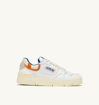 Man SNEAKERS CLC LOW IN WHITE AND FANTA LEATHER