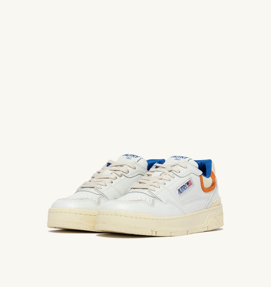 Man SNEAKERS CLC LOW IN WHITE AND FANTA LEATHER