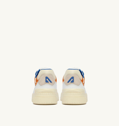 Man SNEAKERS CLC LOW IN WHITE AND FANTA LEATHER