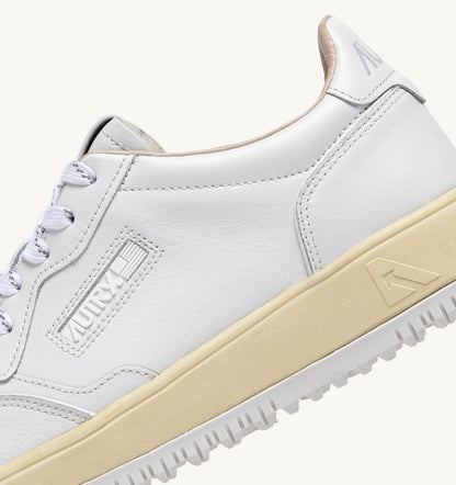 Man GOLF LOW SNEAKERS IN WHITE LEATHER