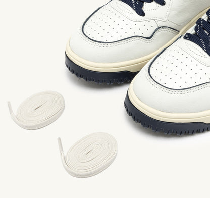 Man GOLF LOW SNEAKERS IN WHITE AND NAVY LEATHER