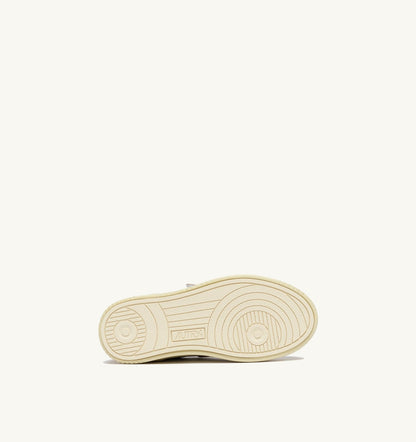 Kid MEDALIST KIDSTRIPES SNEAKERS IN WHITE LEATHER AND BROWN MUSCAT AND SAND SUEDE