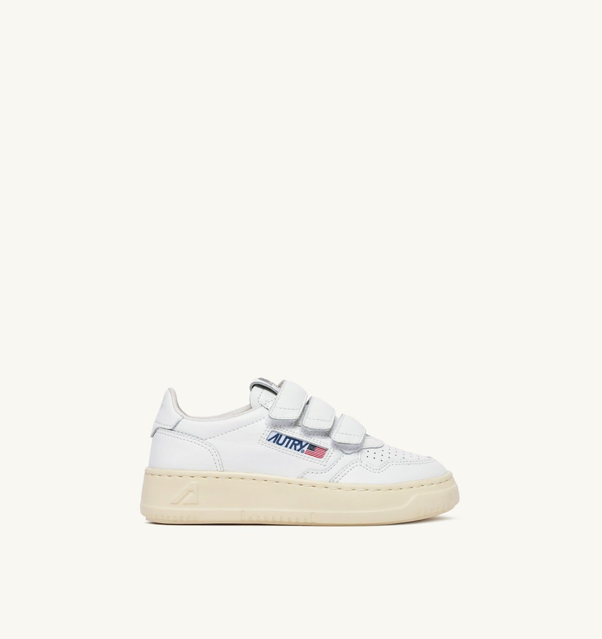 Kid MEDALIST KIDSTRIPES LOW SNEAKERS IN WHITE LEATHER