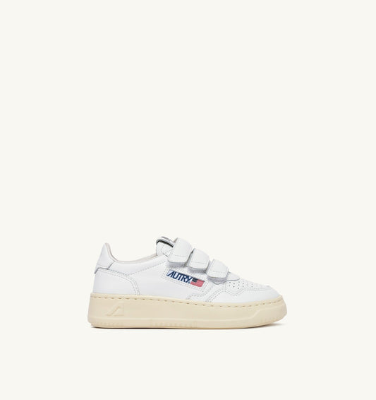 Kid MEDALIST KIDSTRIPES LOW SNEAKERS IN WHITE LEATHER