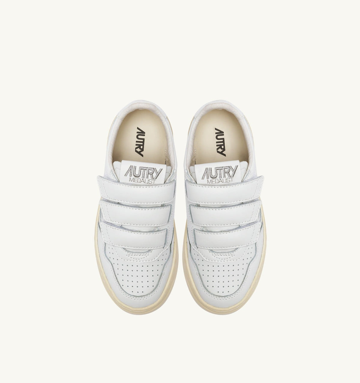 Kid MEDALIST KIDSTRIPES LOW SNEAKERS IN WHITE LEATHER