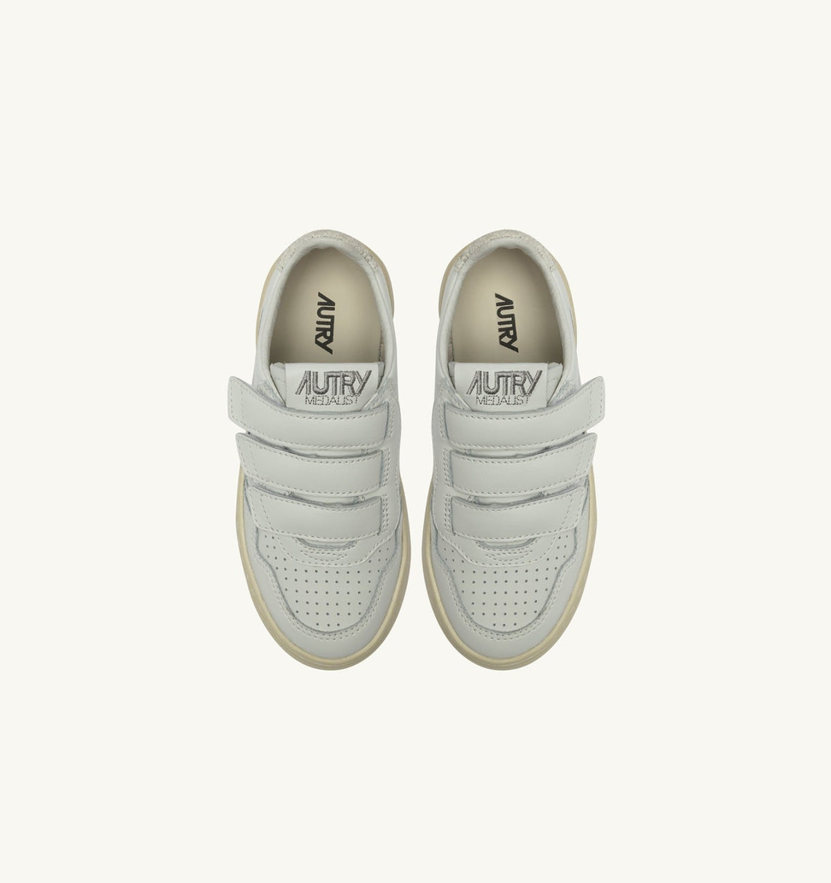 Kid MEDALIST LOW KIDSTRIPES SNEAKERS IN LEATHER COLOR WHITE AND GLITTER