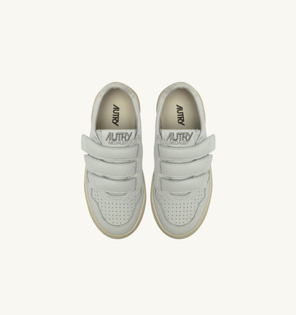 Kid MEDALIST LOW KIDSTRIPES SNEAKERS IN LEATHER COLOR WHITE AND GLITTER