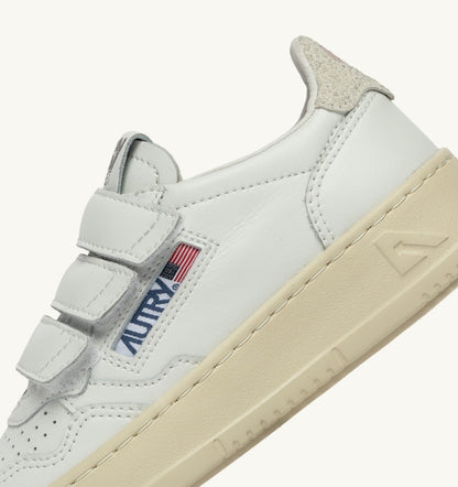 Kid MEDALIST LOW KIDSTRIPES SNEAKERS IN LEATHER COLOR WHITE AND GLITTER