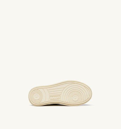 Kid MEDALIST KIDSTRIPES LOW BICOLOR SNEAKERS IN WHITE AND SILVER LEATHER