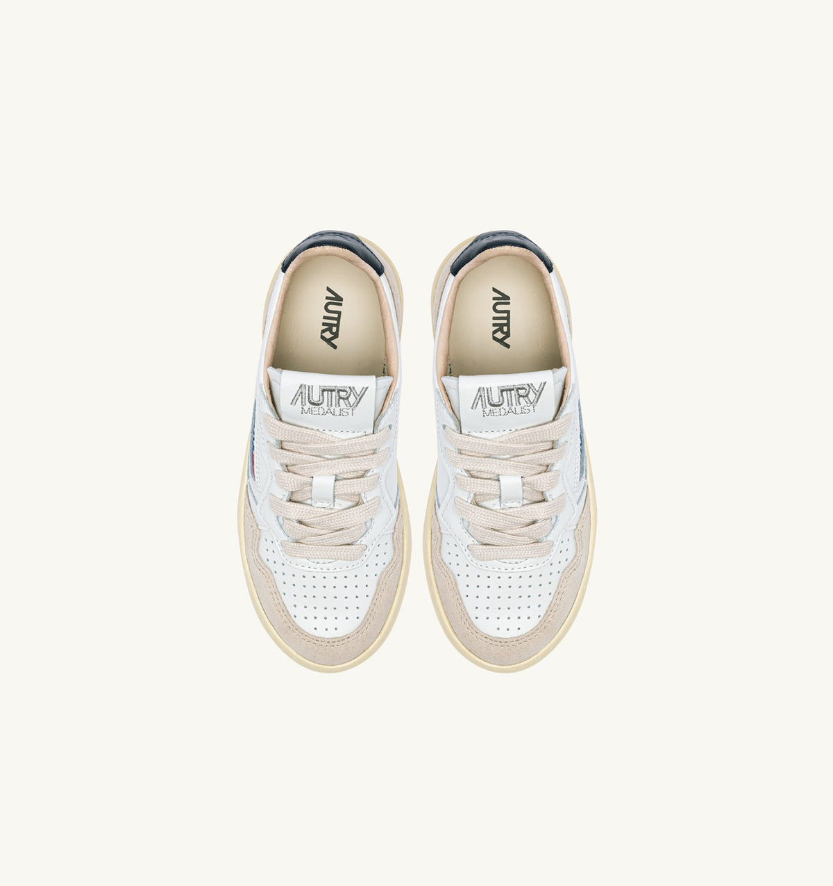 Kid MEDALIST KIDS LOW SNEAKERS IN WHITE AND BLUE SPACE SUEDE