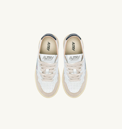 Kid MEDALIST KIDS LOW SNEAKERS IN WHITE AND BLUE SPACE SUEDE