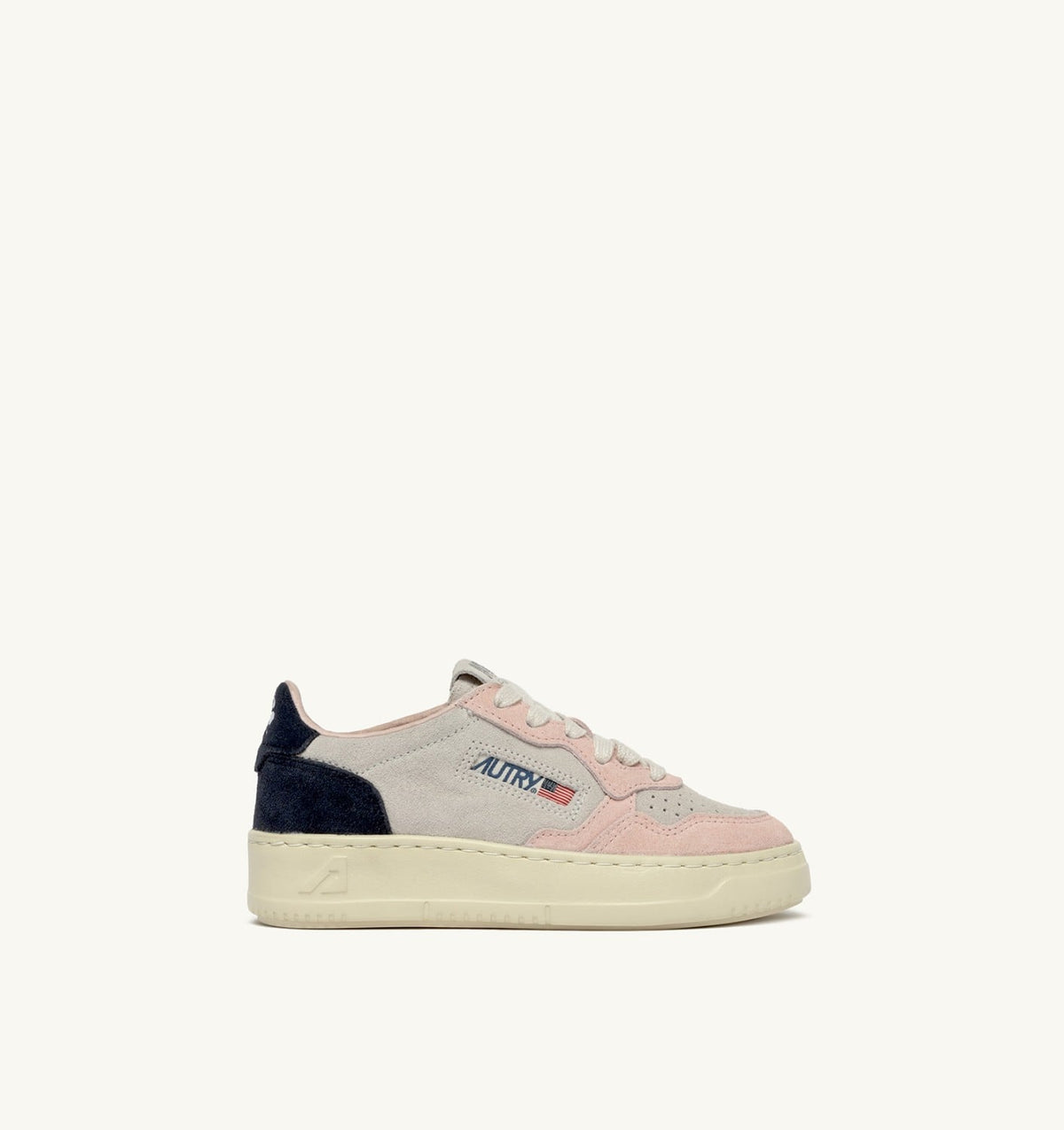 Kid MEDALIST KIDS LOW SNEAKERS IN SUEDE COLOR ATLANTIC WHITE AND ROSEMARY