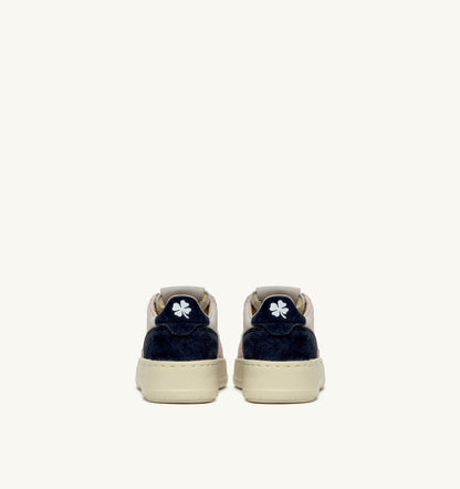 Kid MEDALIST KIDS LOW SNEAKERS IN SUEDE COLOR ATLANTIC WHITE AND ROSEMARY