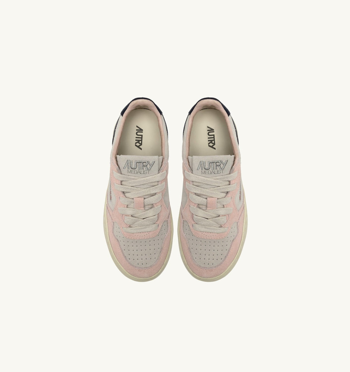 Kid MEDALIST KIDS LOW SNEAKERS IN SUEDE COLOR ATLANTIC WHITE AND ROSEMARY