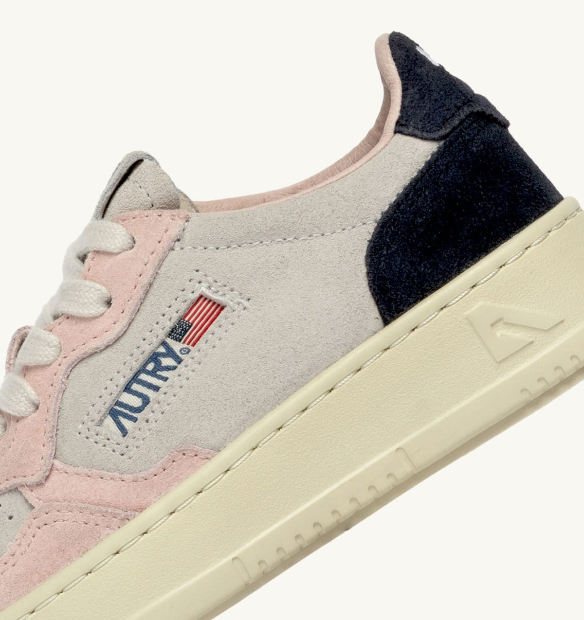 Kid MEDALIST KIDS LOW SNEAKERS IN SUEDE COLOR ATLANTIC WHITE AND ROSEMARY