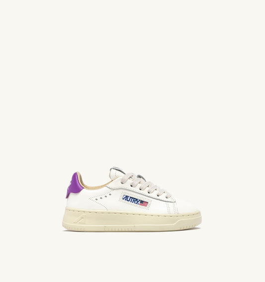 Kid SNEAKERS DALLAS KIDS LOW IN MARSHMALLOW AND DEWBERRY LEATHER