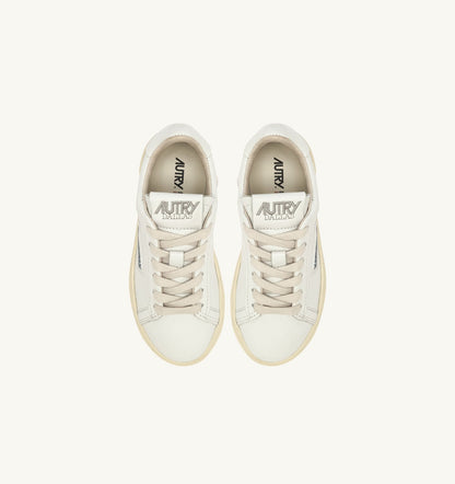 Kid DALLAS KIDS LOW SNEAKERS IN WHITE LEATHER