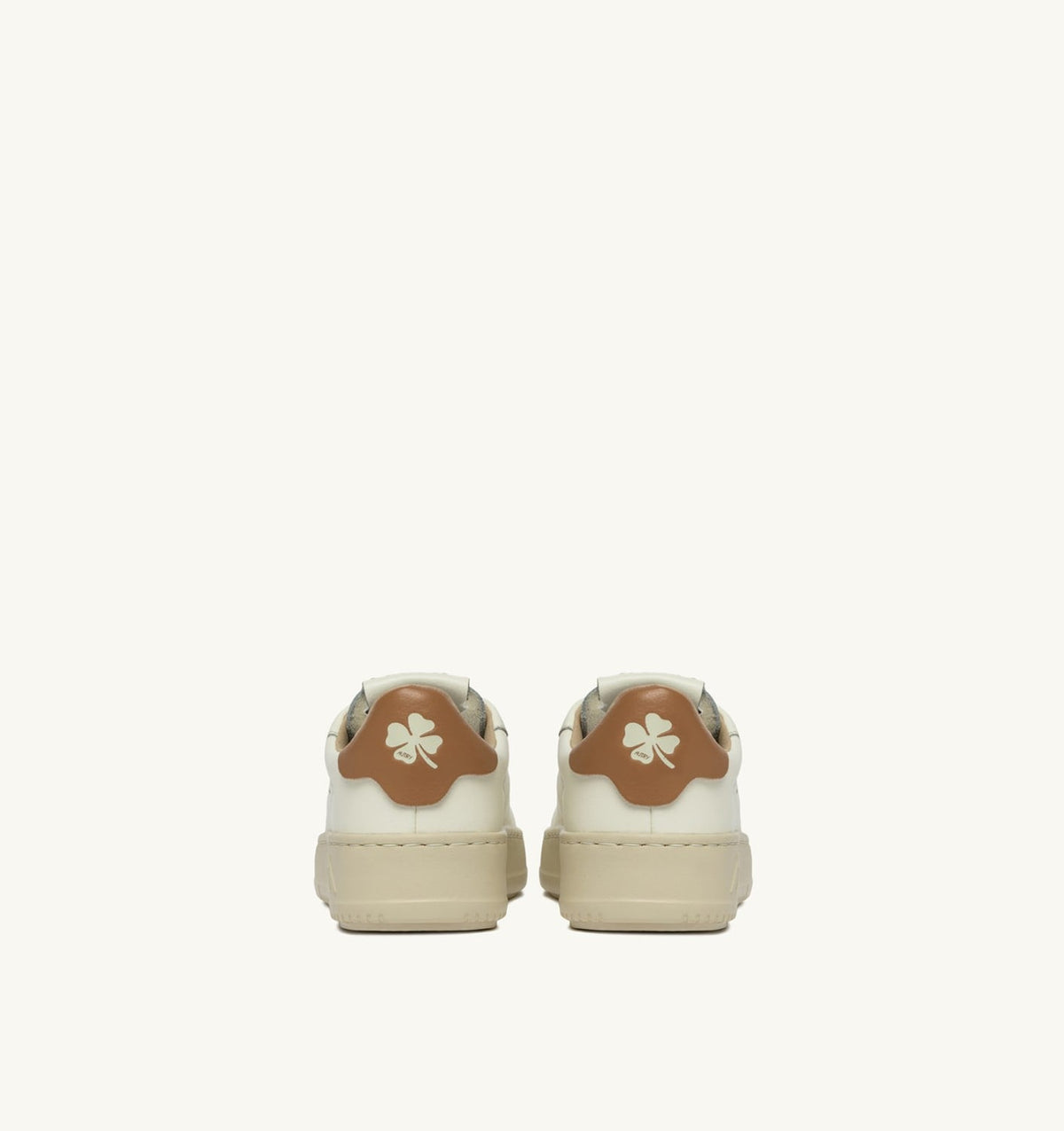 Kid DALLAS KIDS KIDS LOW SNEAKERS IN LEATHER COLOR MARSHMALLOW AND BROWN SUGAR