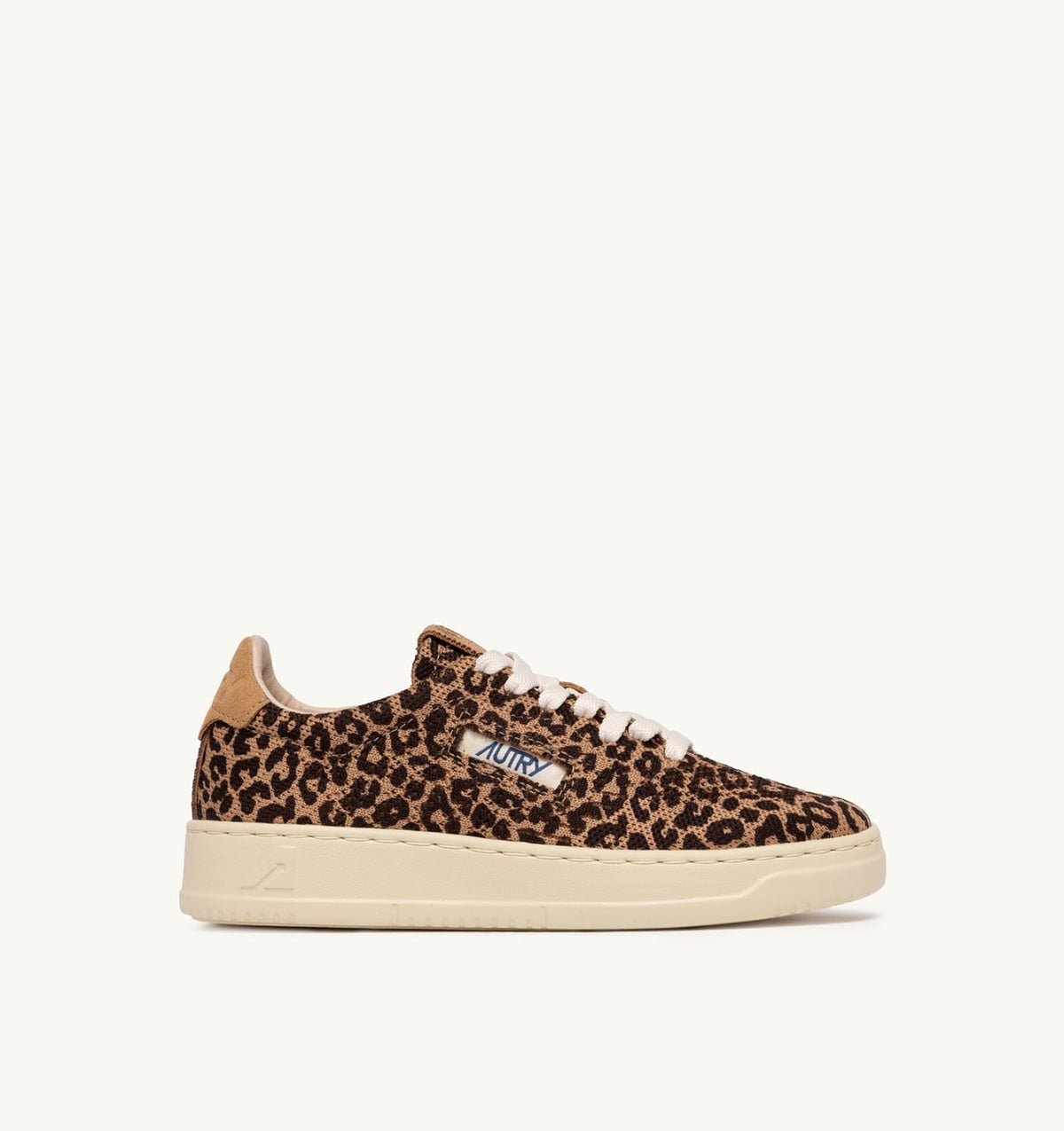 Woman MEDALIST EASEKNIT LOW SNEAKERS IN 'LEOPARD PRINT' BROWN AND BEIGE KNIT