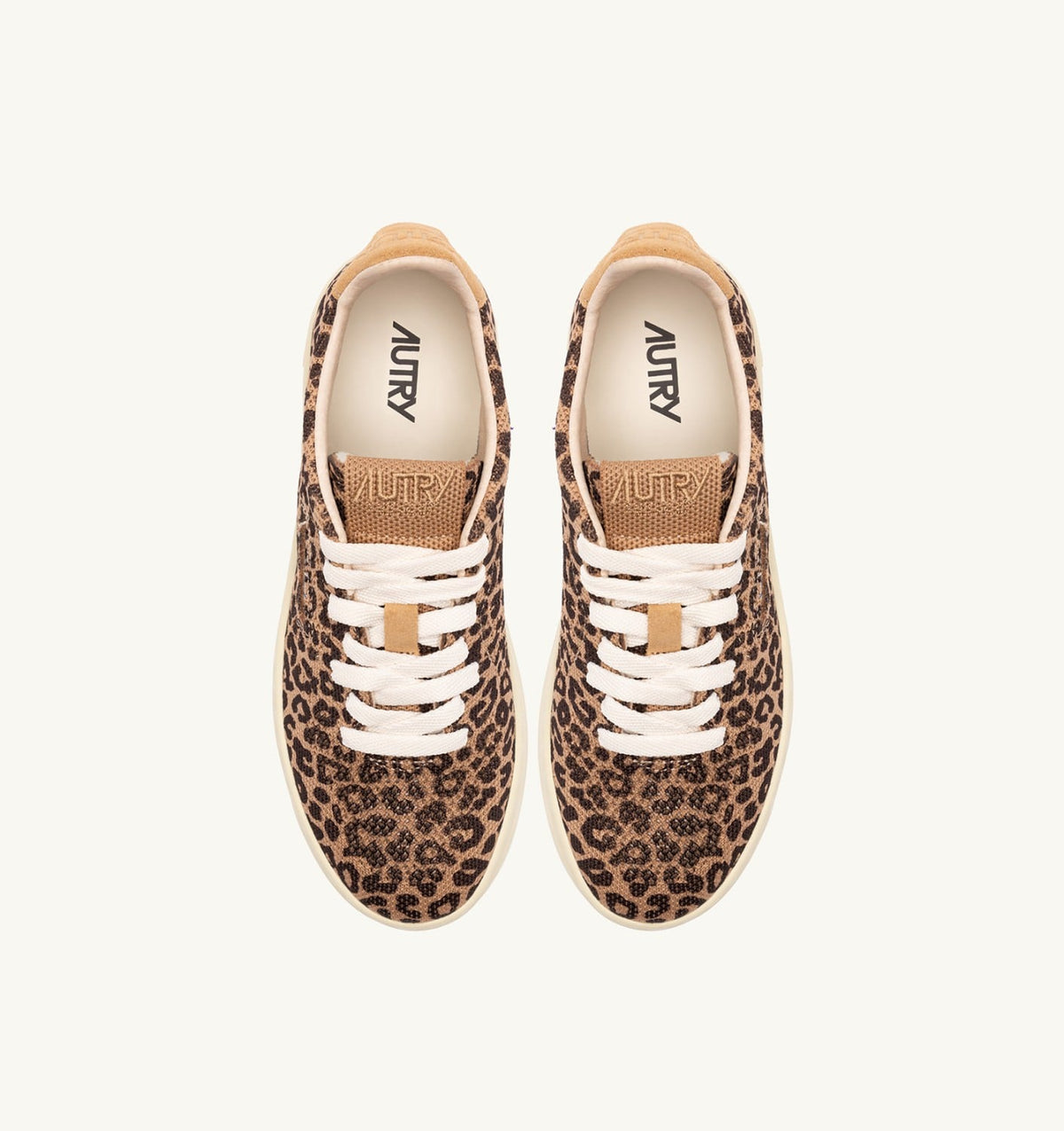Woman MEDALIST EASEKNIT LOW SNEAKERS IN 'LEOPARD PRINT' BROWN AND BEIGE KNIT