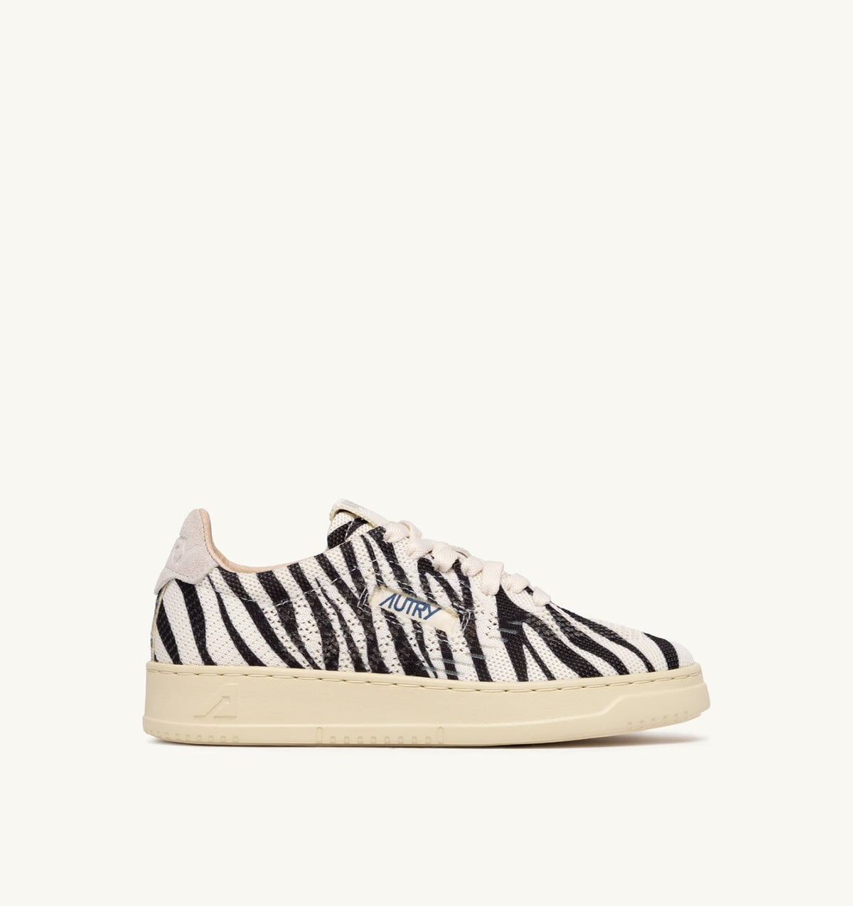 Woman MEDALIST EASEKNIT LOW SNEAKERS IN 'ZEBRA PRINT' IVORY WHITE AND BLACK KNIT