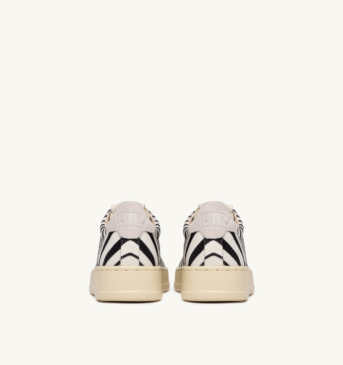Woman MEDALIST EASEKNIT LOW SNEAKERS IN 'ZEBRA PRINT' IVORY WHITE AND BLACK KNIT
