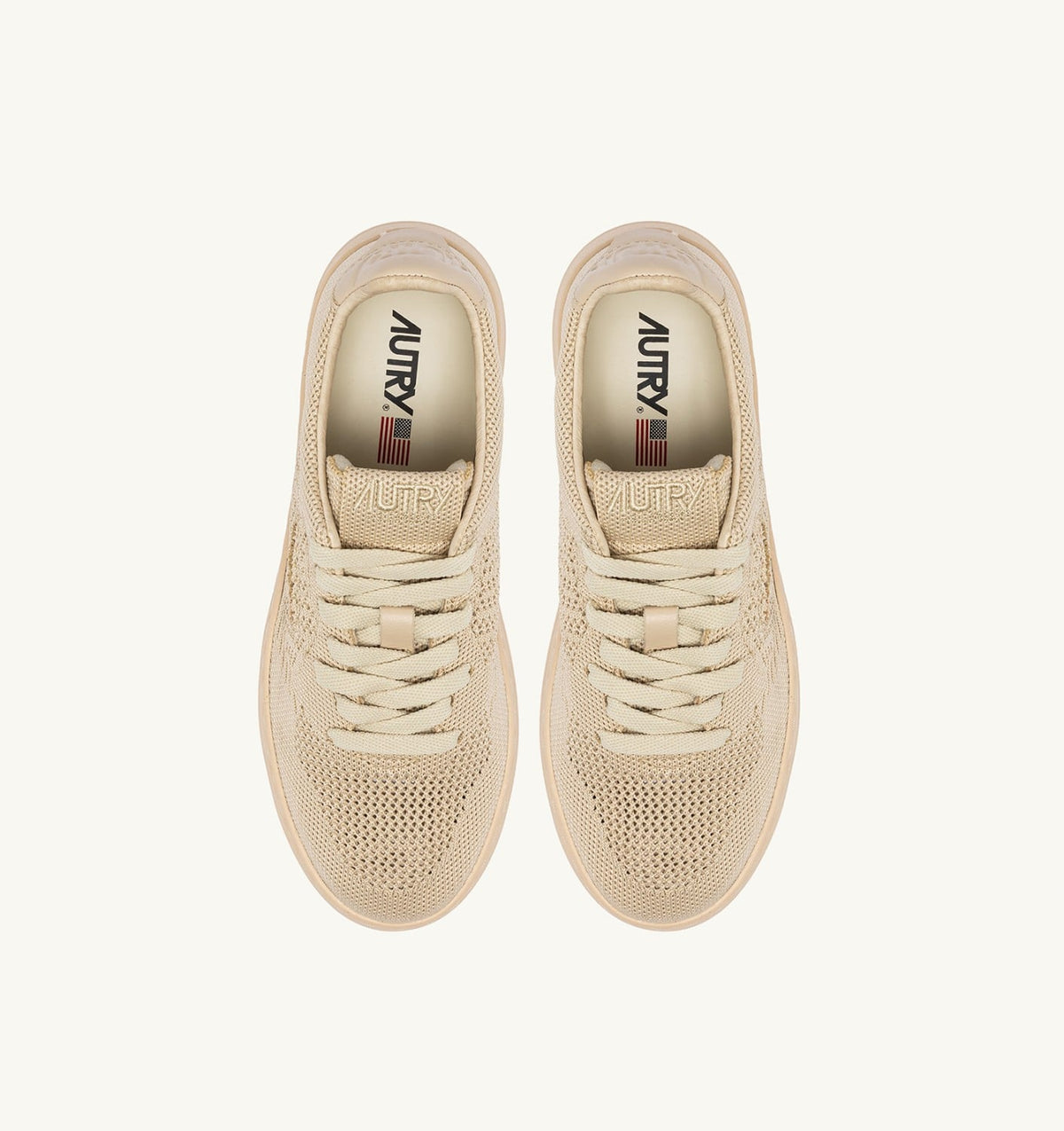 Woman MEDALIST EASEKNIT LOW SNEAKERS IN CREME BRULEE KNIT