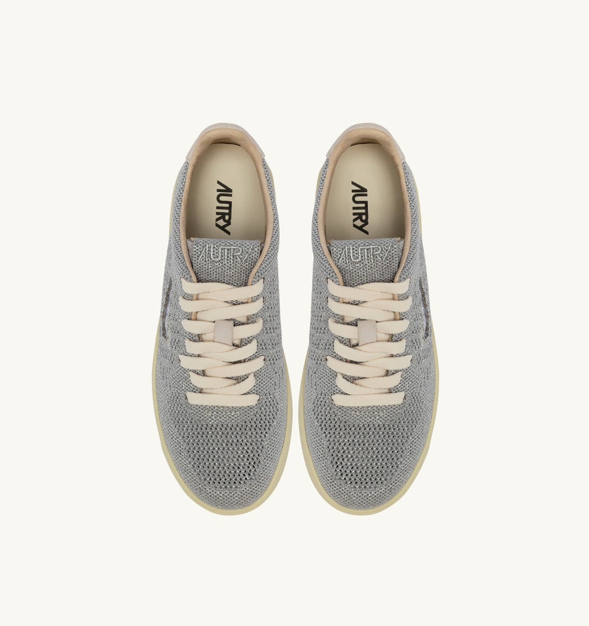 Woman MEDALIST EASEKNIT LOW SNEAKERS IN SILVER-TONE KNIT
