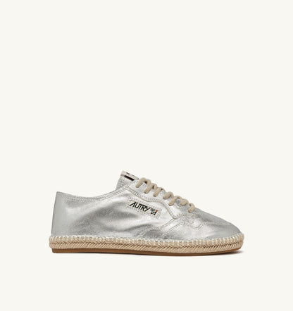 Woman SANDY ESPADRILLES IN SILVER CANVAS