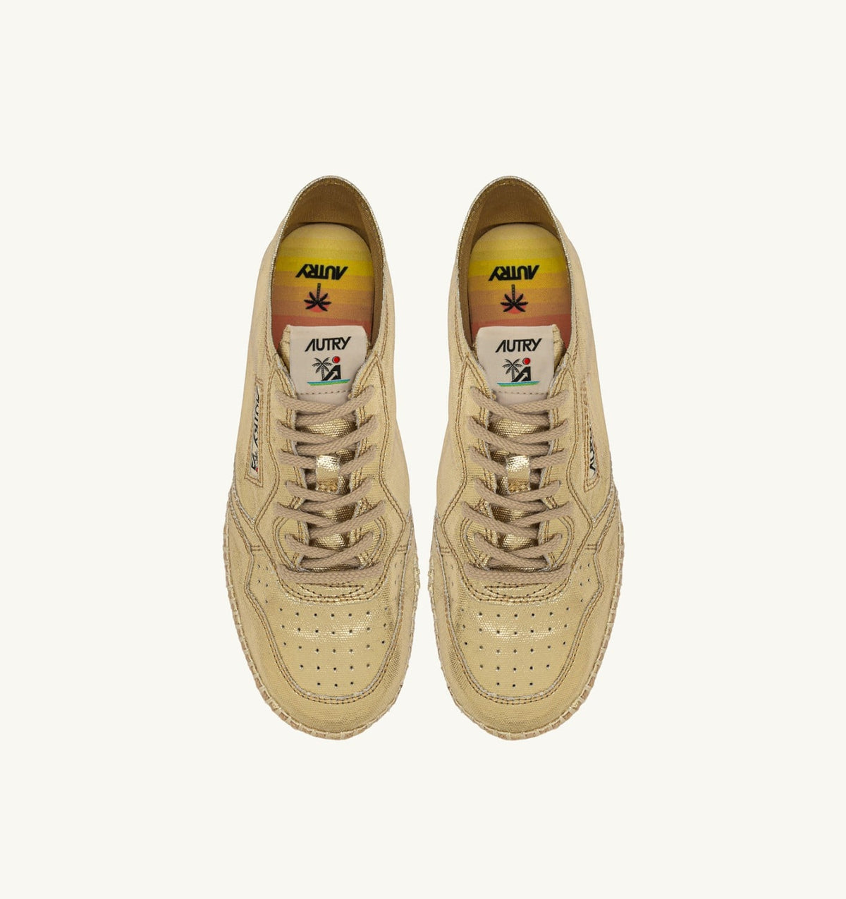 Woman SANDY ESPADRILLES IN GOLD CANVAS