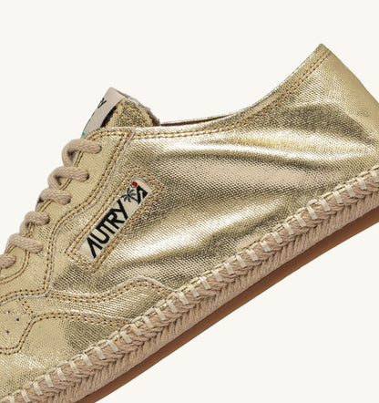 Woman SANDY ESPADRILLES IN GOLD CANVAS