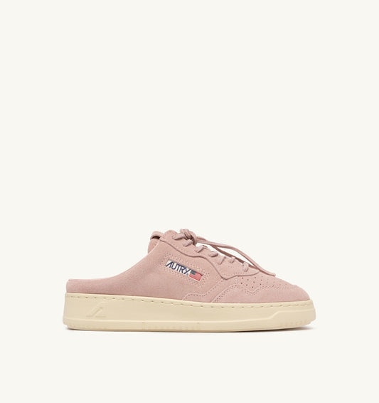Woman MEDALIST MULE SNEAKERS IN SILK SUEDE