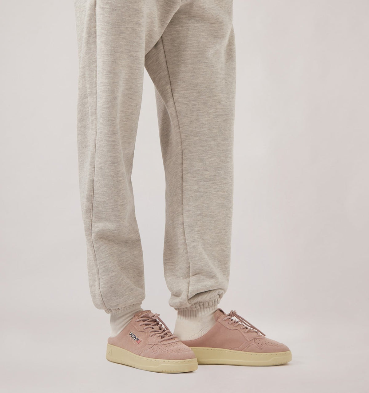 Woman MEDALIST MULE SNEAKERS IN SILK SUEDE