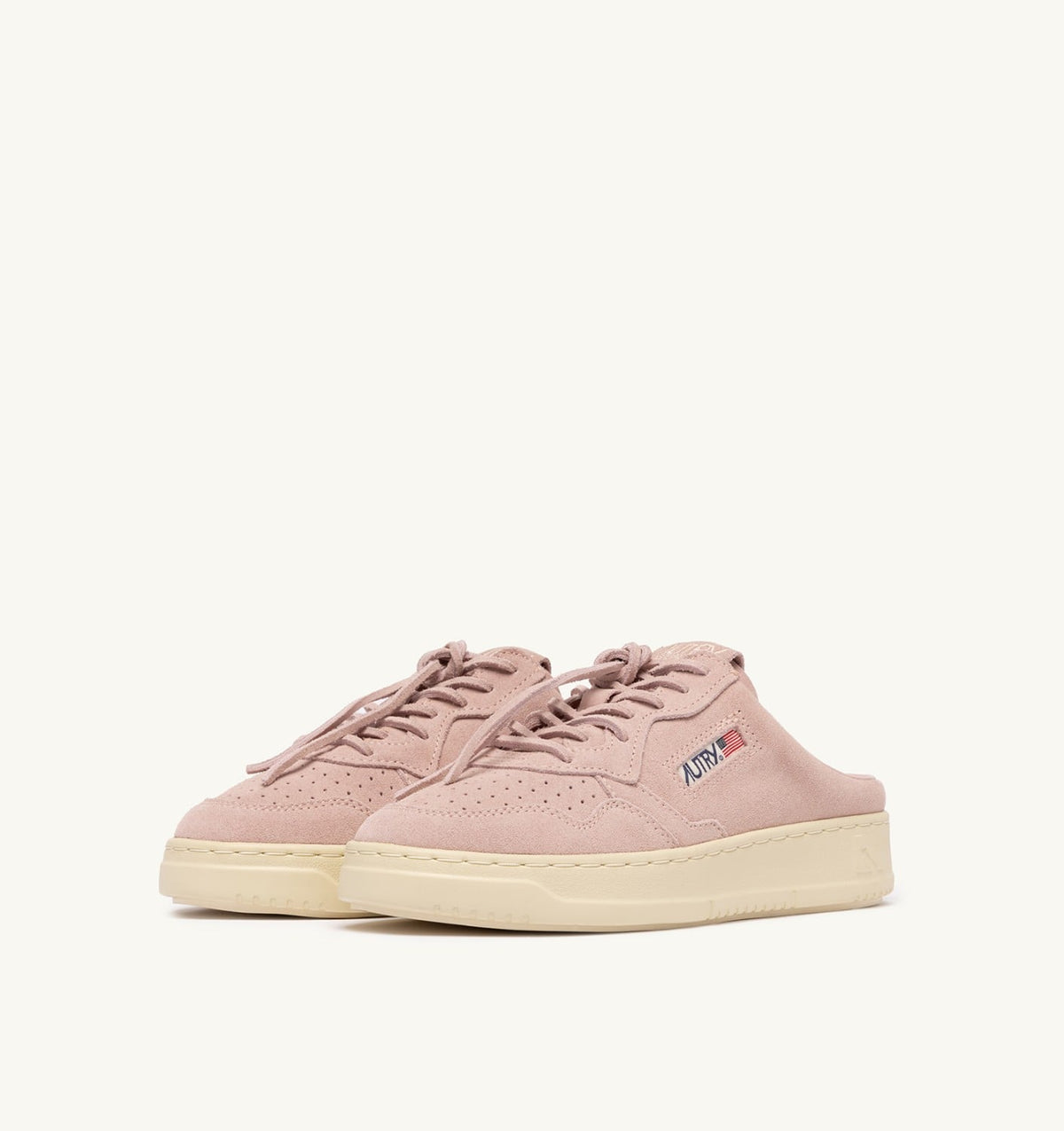 Woman MEDALIST MULE SNEAKERS IN SILK SUEDE