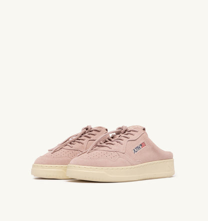 Woman MEDALIST MULE SNEAKERS IN SILK SUEDE