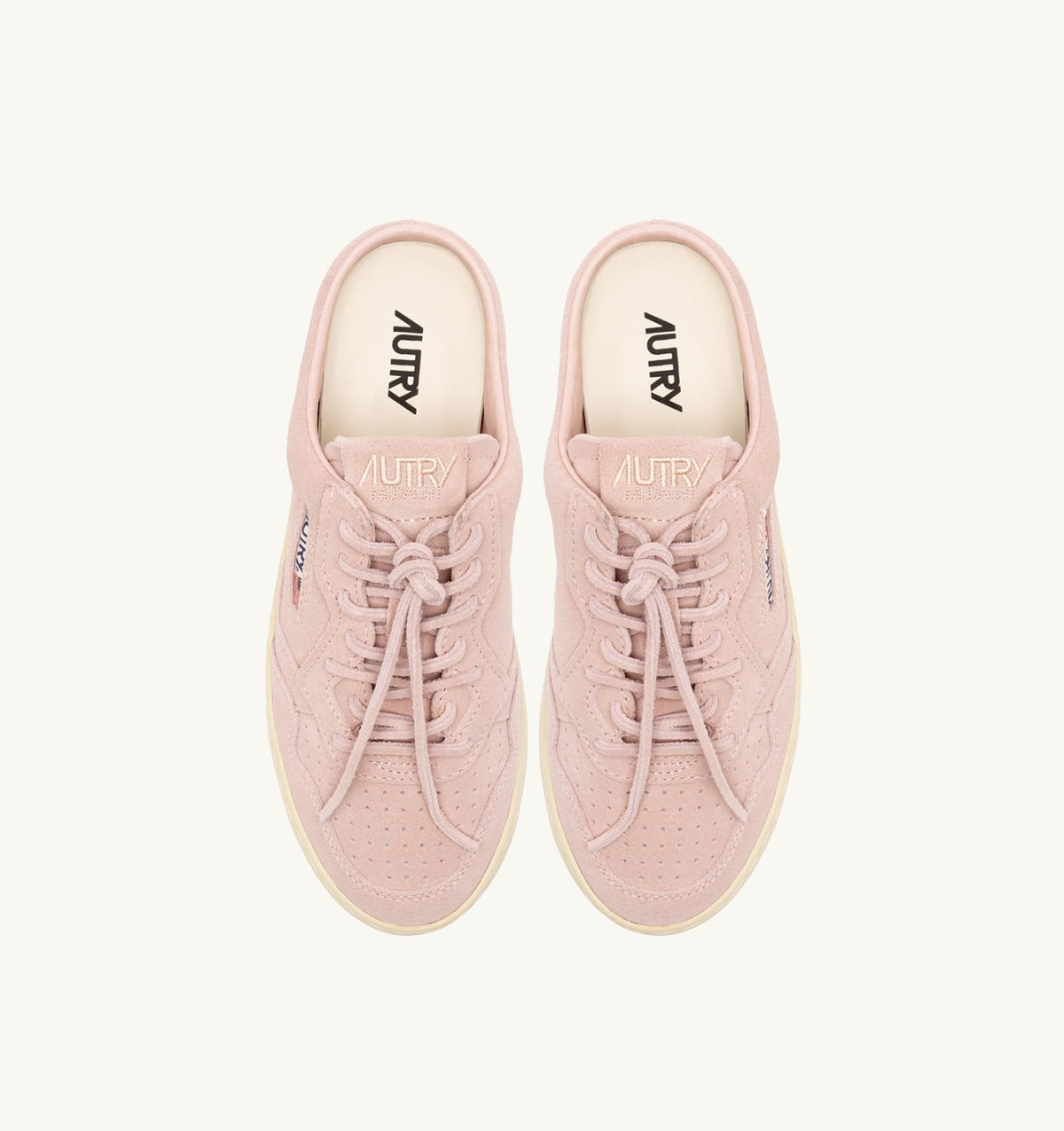 Woman MEDALIST MULE SNEAKERS IN SILK SUEDE