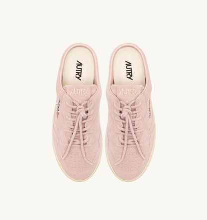 Woman MEDALIST MULE SNEAKERS IN SILK SUEDE