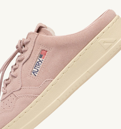 Woman MEDALIST MULE SNEAKERS IN SILK SUEDE