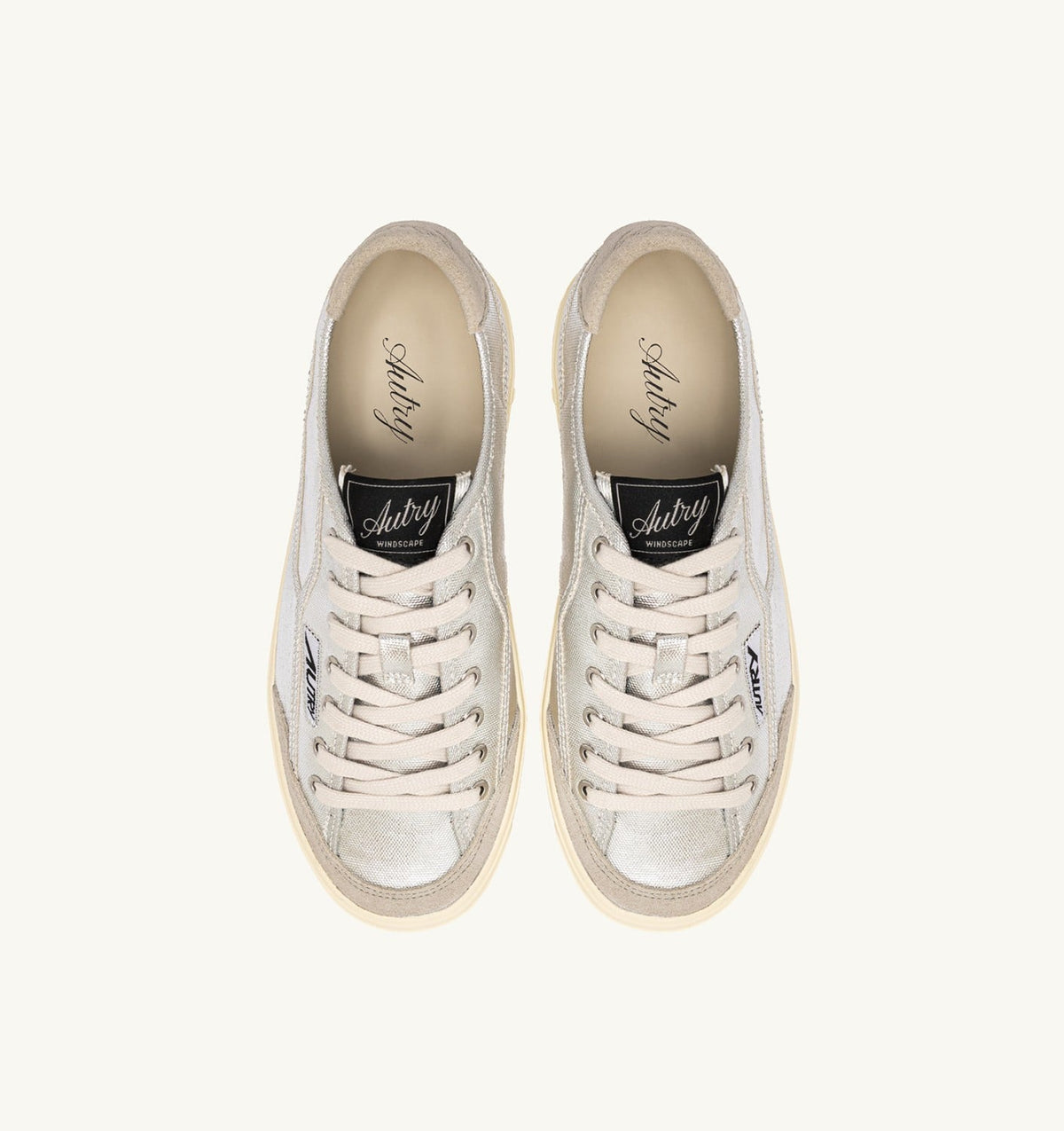 Woman WINDSCAPE LOW SNEAKERS IN SILVER CANVAS
