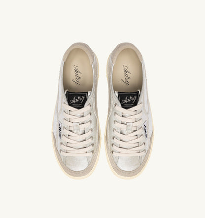 Woman WINDSCAPE LOW SNEAKERS IN SILVER CANVAS