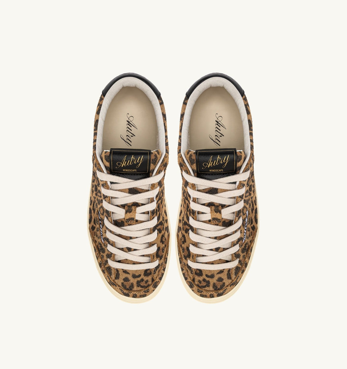 Woman WINDSCAPE LOW SNEAKERS IN LEOPARD AND BLACK SUEDE