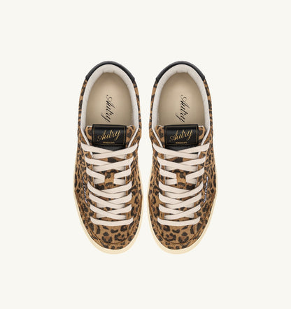 Woman WINDSCAPE LOW SNEAKERS IN LEOPARD AND BLACK SUEDE