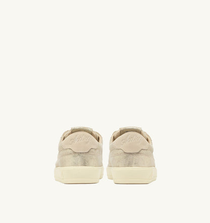 Woman WINDSCAPE LOW SNEAKERS IN PLATINUM AND SAND LAMINATED SUEDE