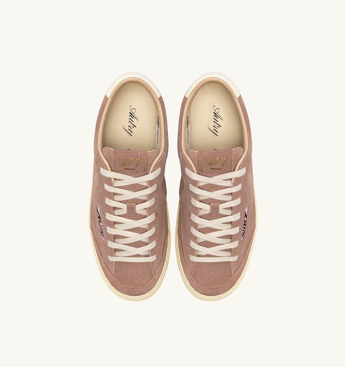 Woman WINDSCAPE LOW SNEAKERS IN PIGEON AND MARSHMALLOW SUEDE
