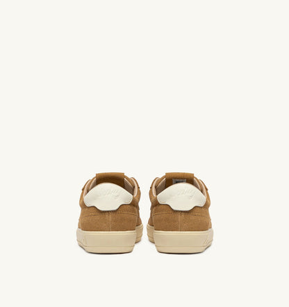 Woman WINDSCAPE LOW SNEAKERS IN COPPER BROWN AND MARSHMALLOW SUEDE