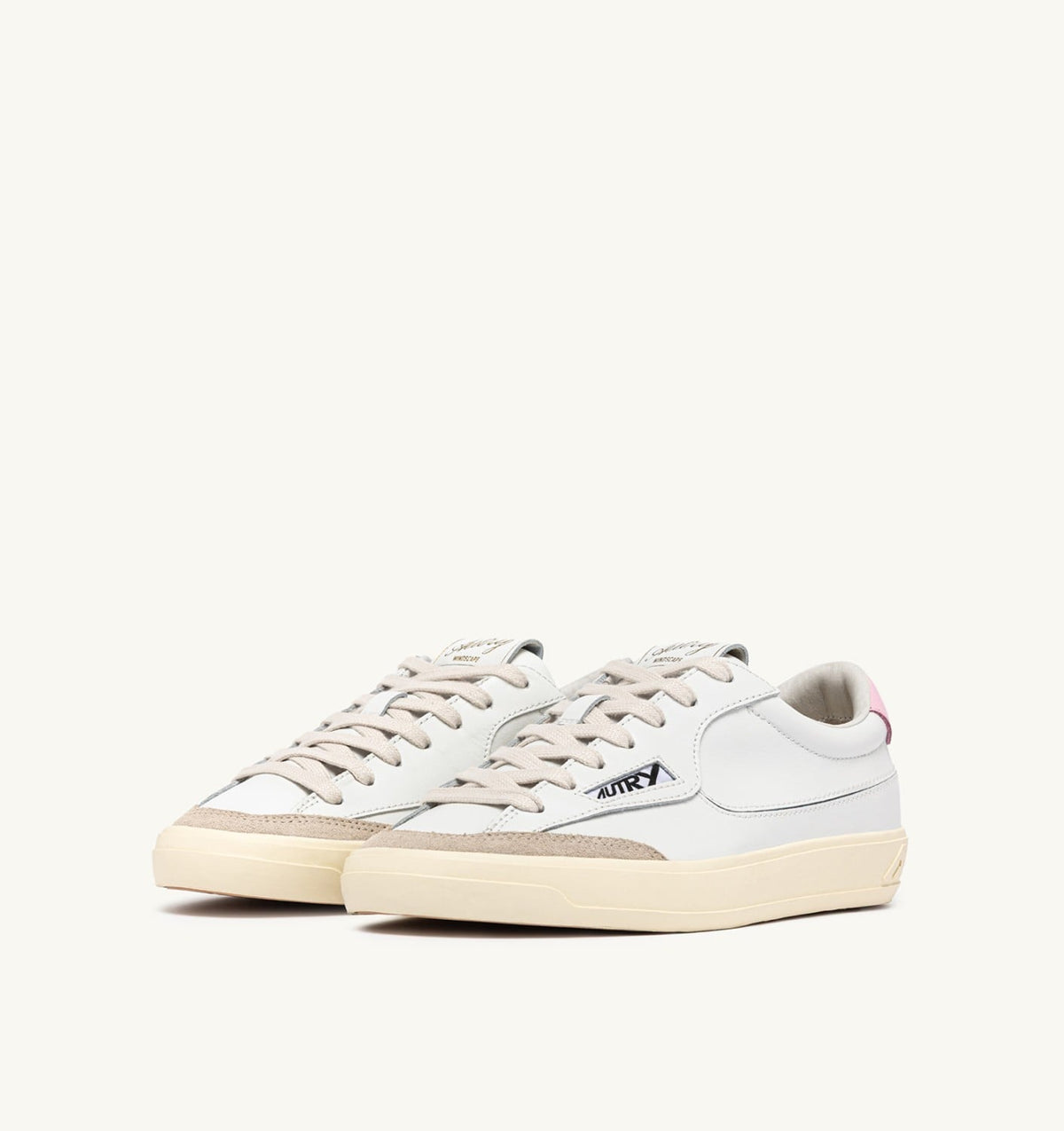 Woman WINDSCAPE LOW SNEAKERS IN WHITE AND FAIRY TALE LEATHER